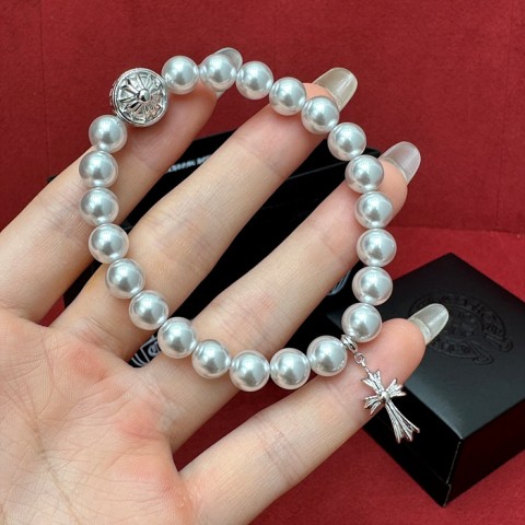 chrome heart* x mikimot* 콜라보 펄 브레이슬릿