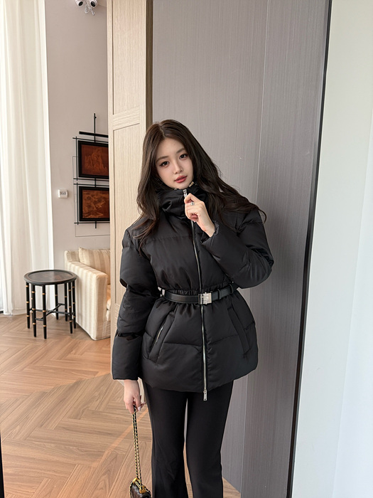 prad* 리나일론 후드 다운 재킷