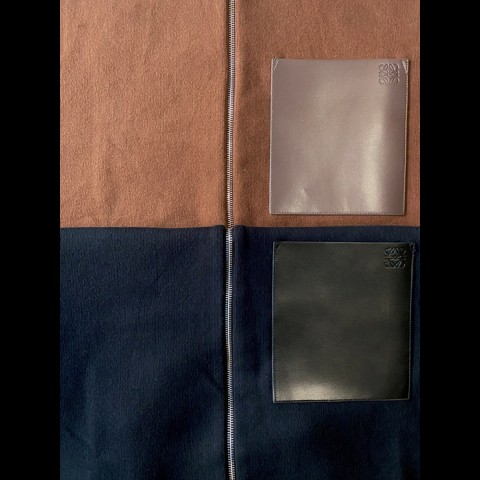 loew* 패치 포켓 니트 후드 집업